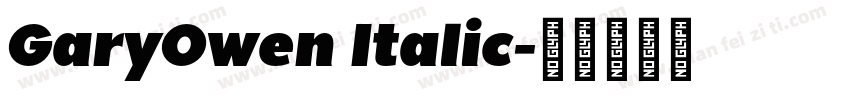 GaryOwen Italic字体转换